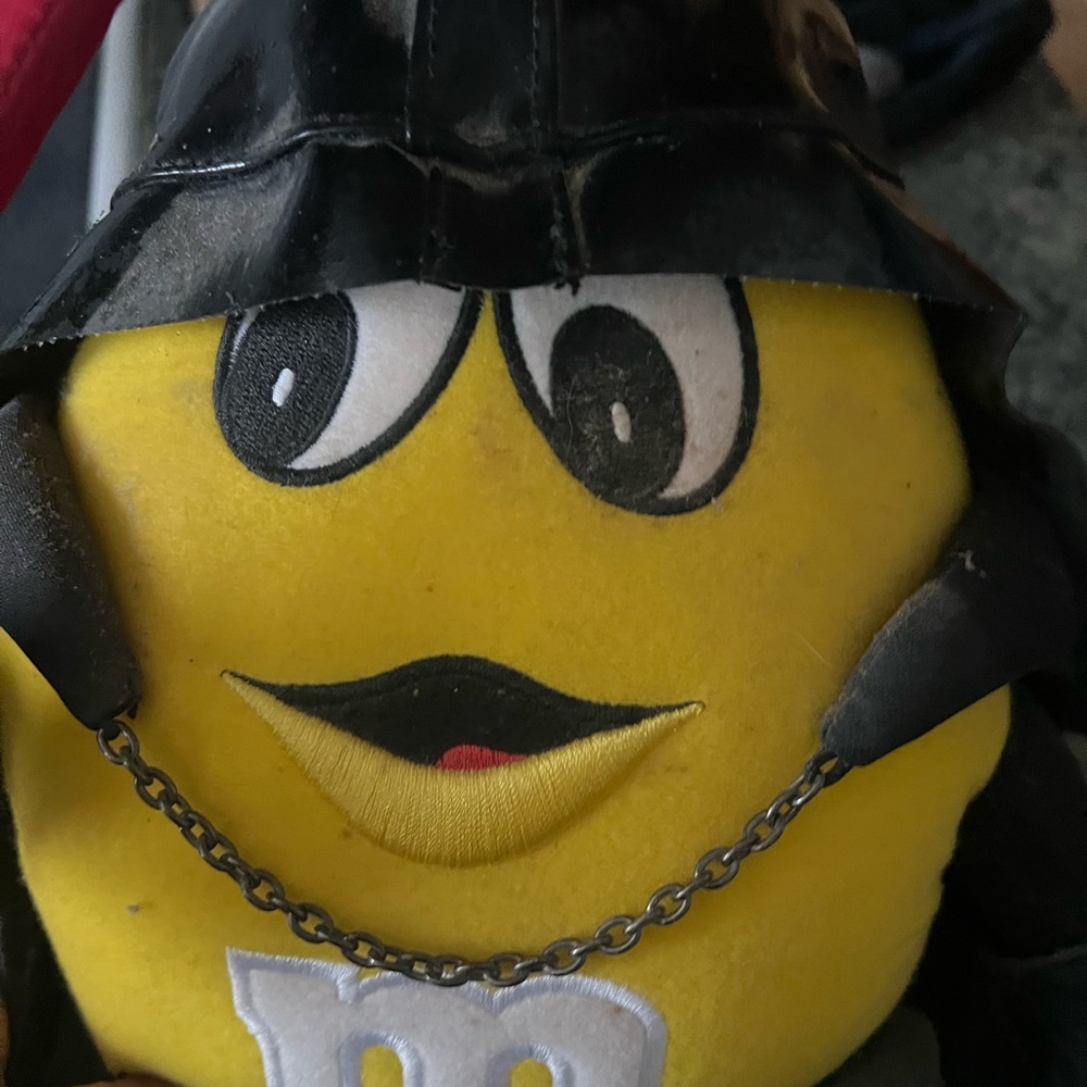 Yellow M&M Plush with Black Hat- Darth vadar